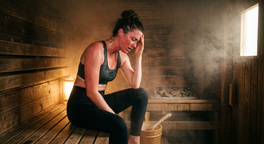 Nguy cơ sốc nhiệt khi xông hơi hoặc tắm nước lạnh ngay sau khi tập Pilates.